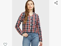 Impression Women Checked Shirt Style Crop Top - M. L. XL. XXL