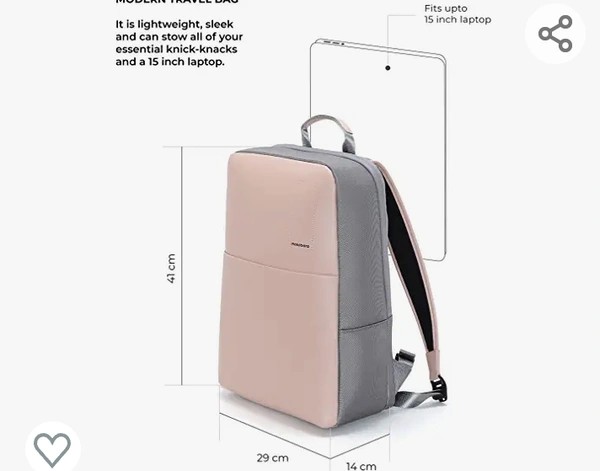 Mokobara Backpack 15.5" Inch Laptop Backpack For Women (16 litres ) Improved (2022 - Model)