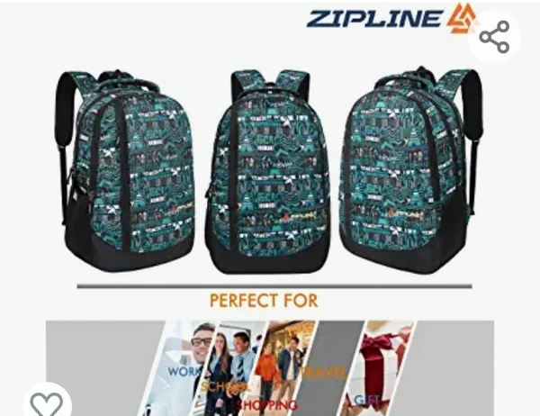 ZIPLINE Unisex Casual Polyester 36 L Backpack School Bag Women Men Boys Girls Children Daypack College Bag Book School Sports Bag