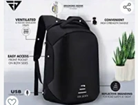 Jaden Anti Theft Backpack with USB Charging Port 15.6 Inch Laptop Bagpack Waterproof Casual Unisex Bag for School College Office Suitable for Men Women