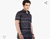 FASHION Mens Half Sleve Printed Lycra Casual Shirts - M. L. XL. XXL