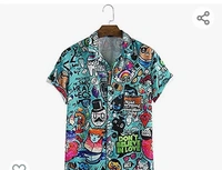 FASHION Mens Half Sleve Printed Lycra Casual Shirts - M. L. XL. XXL
