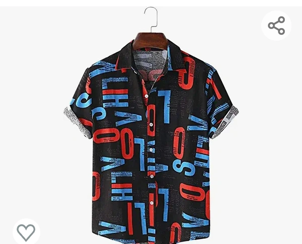 As Fashion Men's Rayon Cotton Lining Digital Printed Stitched Half Sleeve ShirtCasual Shirts - M. L. XL. XXL