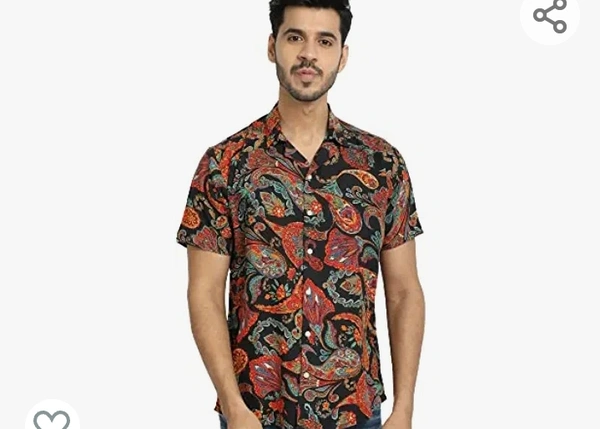 Men's Casual Regular Fit Solid Rayon Shirt Half Sleeves - M. L. XL. XXL