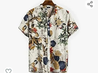 371Aradhna Mens strechebel Printed Half Sleve Shirts - M. L. XL. XXL