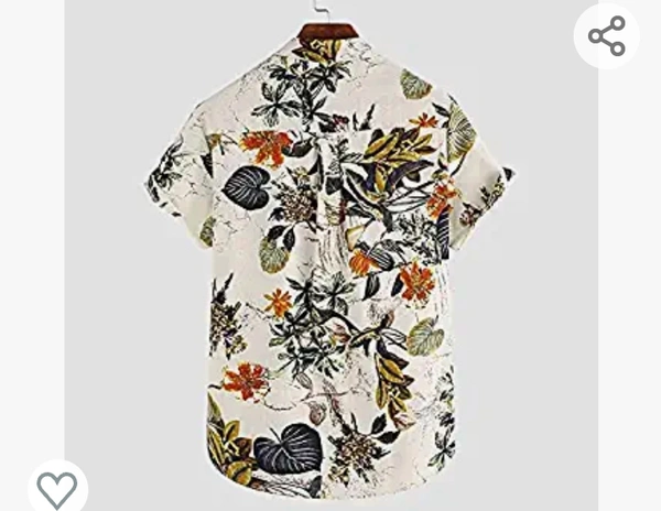 371Aradhna Mens strechebel Printed Half Sleve Shirts - M. L. XL. XXL