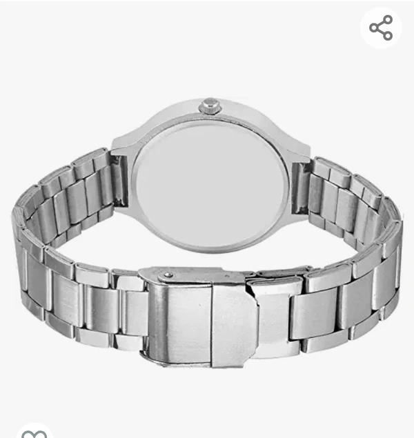 Acnos Brand - A Branded Watch 4 Different Dial Black-Blue-Pink-White Stainless Steel Silver Band with Silver braclet and Watch for Women Watch for Girls