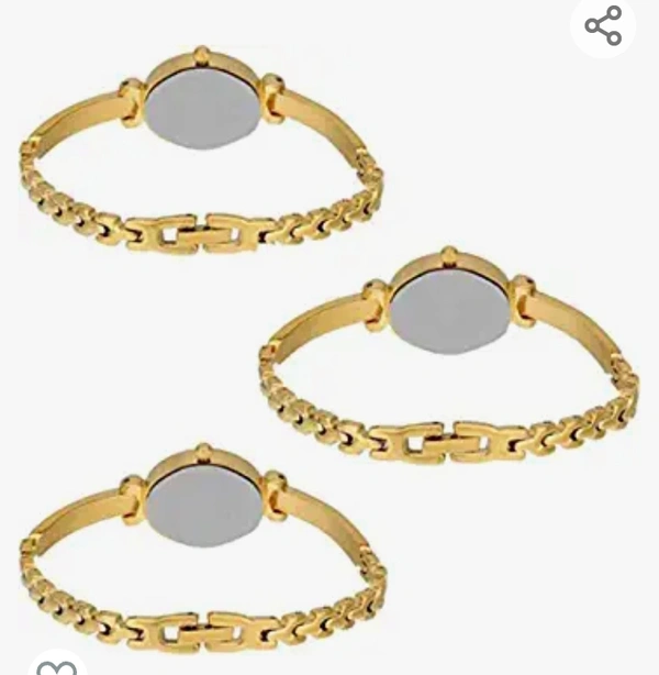 Acnos Gold Chain Analog Watches Combo for Women Pack of - 3 (K-10-3COMBO)