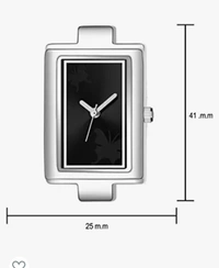 Acnos Brand - Square Dial Silver Chain Belt Analogue Watch for Girl's and Women's Pack of -