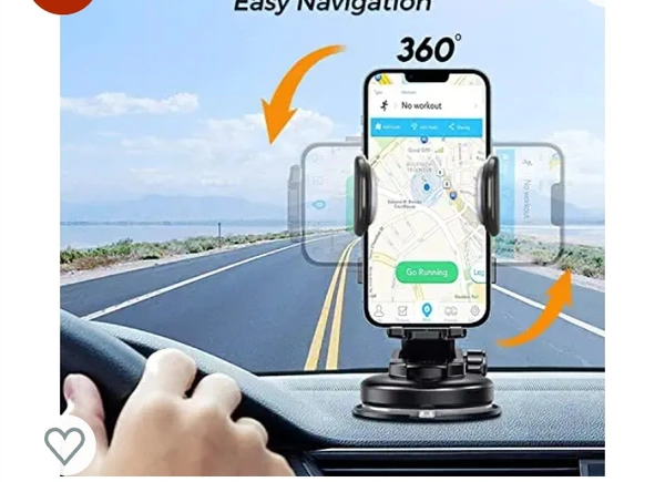 Wellcool WeCool C1 Universal Mobile Holder for Car with One Touch Technology or Windshield / Dashboard Phone Stand for Car , Extendable Arm , Strong Suction Base Mobile Stand / Car Mount76%off76%off