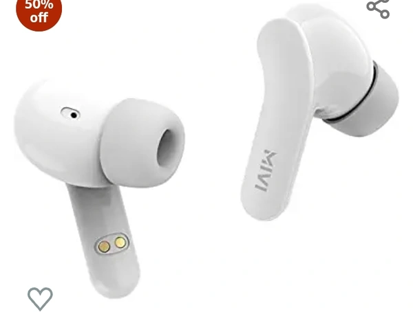 Mivi Duopods A25 Bluetooth Truly Wireless in Ear Earbuds with Mic with 40Hours Battery, 13Mm Bass Drivers & Made in India. with Immersive Sound Quality, Voice Assistant, Touch Control (White)