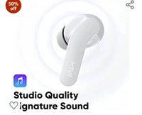 Mivi Duopods A25 Bluetooth Truly Wireless in Ear Earbuds with Mic with 40Hours Battery, 13Mm Bass Drivers & Made in India. with Immersive Sound Quality, Voice Assistant, Touch Control (White)