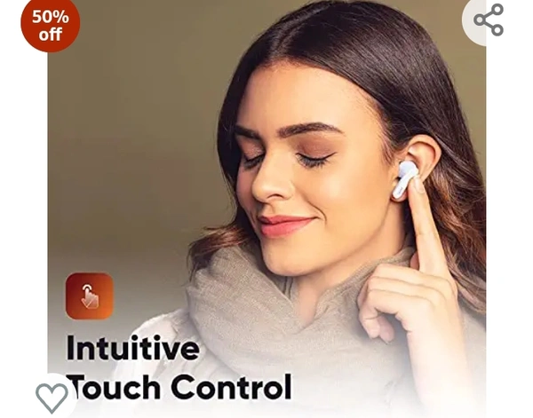 Mivi Duopods A25 Bluetooth Truly Wireless in Ear Earbuds with Mic with 40Hours Battery, 13Mm Bass Drivers & Made in India. with Immersive Sound Quality, Voice Assistant, Touch Control (White)