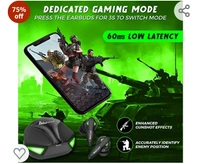 Wellcool WeCool Moonwalk M4 ENC Gaming Earbuds, 48 Hours Playtime, Dedicated Gaming Mode, Deep Bass, 55 ms Low Latency, Dual Mic for Clear Calling, Touch Control, Bluetooth 5.3, Type C Charging, Auto Pairing