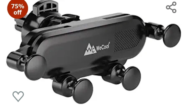 WeCool Auto Locking Car Mobile holder , AC Vent Car Mount , Stylish Design and Compatible with All Smartphones , Car Phone Holder with Adjustable Viewing Angles , Suitable forCars AC Vent,Glossy Black75%off75%off