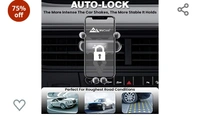 WeCool Auto Locking Car Mobile holder , AC Vent Car Mount , Stylish Design and Compatible with All Smartphones , Car Phone Holder with Adjustable Viewing Angles , Suitable forCars AC Vent,Glossy Black75%off75%off
