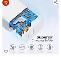 Unigen UNIGEN 20W Dual Port USB & Type C PD Fast Charger Adapter | USB 18W QC 3.0 Block for iPhone 13/12/11Pro/Pro Max/Mini, Samsung Galaxy/Note, Pixel (White)69%off69%off