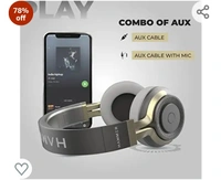Hammer Bash 2.0 Over The Ear Wireless Bluetooth Headphones with Mic, Deep Bass, Foldable Headphones, Upto 8 Hours Playtime, Workout/Travel, Bluetooth 5.0 (Grey)