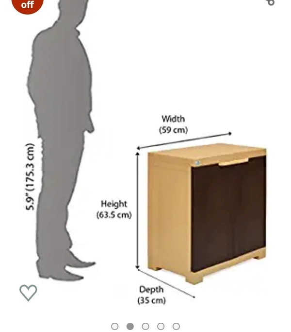 Nilkamal Compatible Freedom Mini Small (FMS) Plastic Free Standing Cabinet (Weather Brown Biscuit)27%off