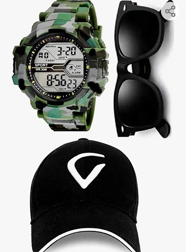 SELLORIA A Brand Army Shockproof Waterproof Digital Sports Watch for Mens Kids Sports Watch with Cap for Boys - Military Army Watch for Men