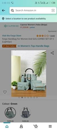 Fargo Handbag For Women And Girls COMBO SET OF 5 (Light5pc)