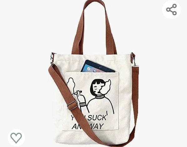 Glowic Figure Graphic Tote Bag(WBAG-13), WHITE