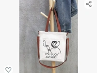 Glowic Figure Graphic Tote Bag(WBAG-13), WHITE