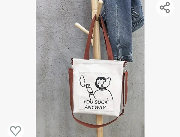 Glowic Figure Graphic Tote Bag(WBAG-13), WHITE