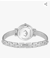 SWISSTONE Analogue Women's Watch (Pink Dial SIlver Colored Strap)