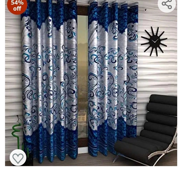 Homesize Home Sizzler 2 Piece Eyelet Polyester Window Curtain Set - 5ft, Blue54%off