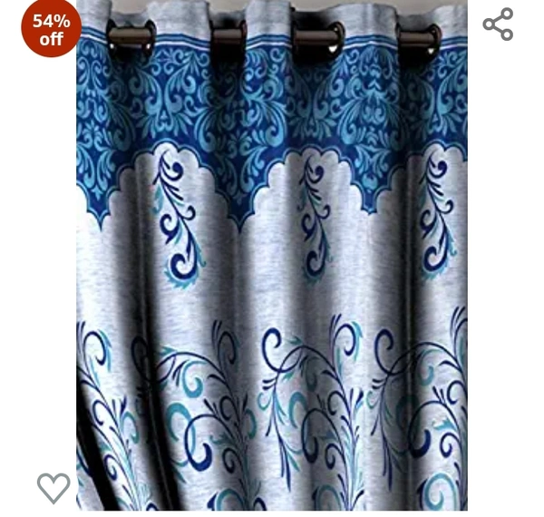 Homesize Home Sizzler 2 Piece Eyelet Polyester Window Curtain Set - 5ft, Blue54%off