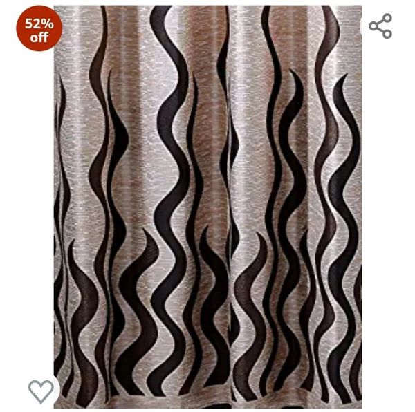 Home Sizzler Eyelet Polyester Door Curtains ,7ft (Set of 2)(Brown)Amazon'sChoicefor "