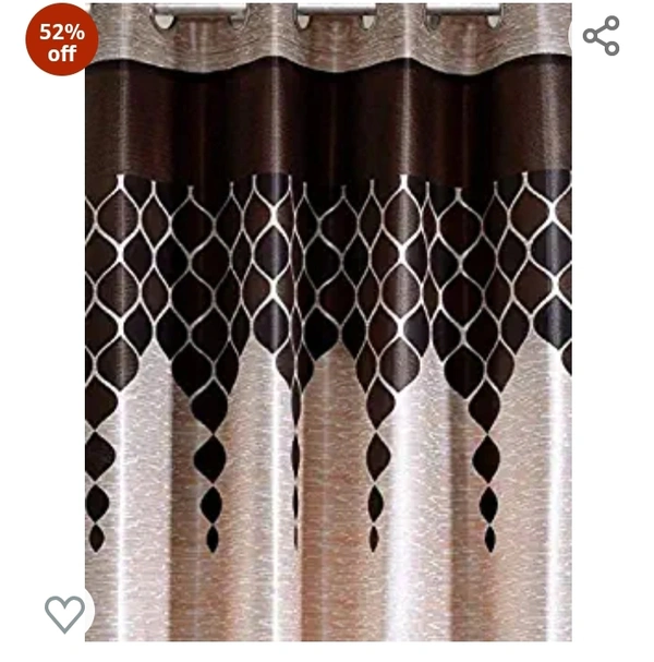 Home Sizzler Eyelet Polyester Door Curtains ,7ft (Set of 2)(Brown)Amazon'sChoicefor "