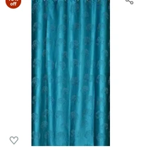 Decor Talks Premium Polyester Floral Tree Punch Window Curtain Parda for Living / Drawing and Bedroom , 5 Feet , Aqua , Pack of 1, grommets78%off