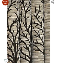 Homeunt HOME UTSAV Jute Floral Blackout Heavy Door Curtains (2 Piece , Brown, 7 Feet)63%off