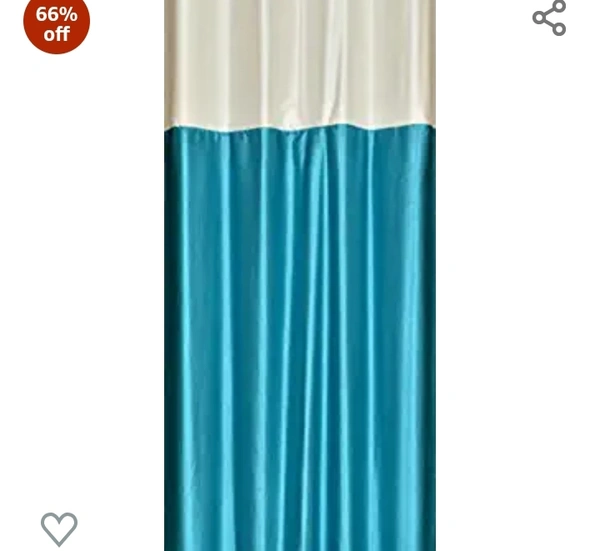 Decor Talks Heavy Premium Polyester Solid Patch Panels Long Crush Fancy Door Curtain Parda for Home , Drawing Room , Living Room/Bedroom , 7 Feet , Aqua , Pack of 1 Pcs66%off