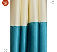 Decor Talks Heavy Premium Polyester Solid Patch Panels Long Crush Fancy Door Curtain Parda for Home , Drawing Room , Living Room/Bedroom , 7 Feet , Aqua , Pack of 1 Pcs66%off