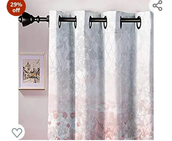 Ultimate Trends Polyester Floral Curtain, Door 7 feet Pack of 1, (UTCR25072_7ft_1_New)29%off