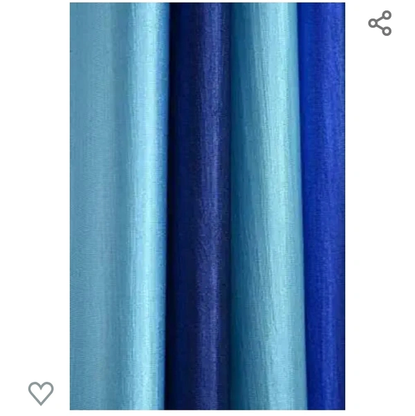 Polartains 2 Piece Eyelet Striped (Patta) Polyester Long Door Curtains Blue (Window) 5 Feet, Grommets