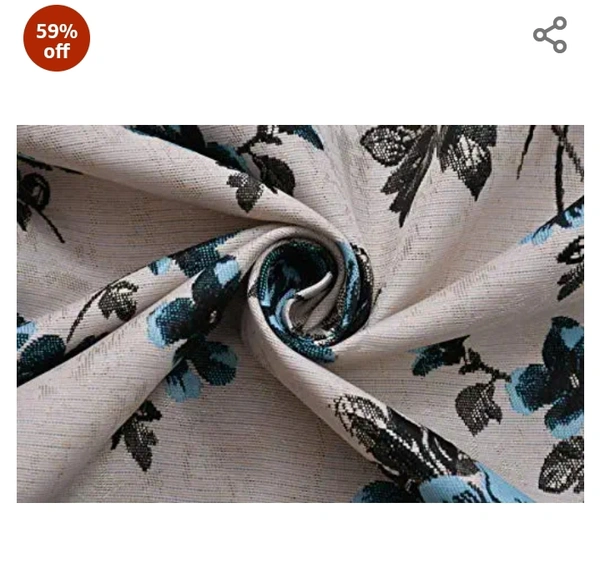 Onesto Jute Lilly Curtains for Long Door 9 Feet Long | Medium Window Curtain | Yarn Weaved Parda | Modern Designer Parde for Living Room Bedroom | Screens with Eyelet Ring | Hypoallergenic (Blue,2pc)59%off