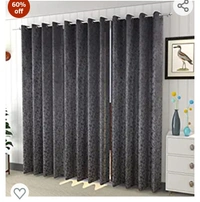 Homeutsha Home Utsav 1 Piece Premium Room Darkening Suede Velvet Fabric Curtains for Door 7 Feet, Grey60%off