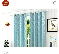 Freshfrom Fresh From Loom Curtains for Door 8 Feet Long | Big Window Curtain Premium Polyester Weaved Parda | Latest Modern Parde for Living Room Bedroom | Home Jacquard Screens (Aqua, 2pc Only)54%off