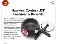 Hawkins Contura Black XT Induction Compatible Aluminium Inner Lid Pressure Cooker, 3 Litre, Black (CXT30)Amazon'sChoicefor "induction