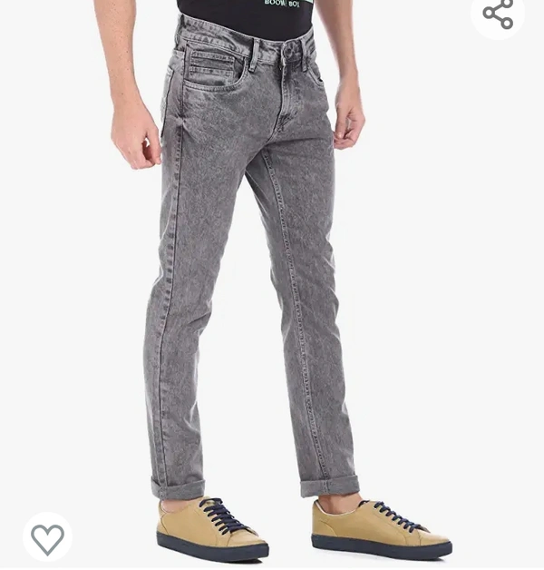 Cherokee by Unlimited Men's Slim Fit Jeans (CHPDNME20010G12004_Grey Super Ston_32W x 32L) - 28.29.30.32.34.36