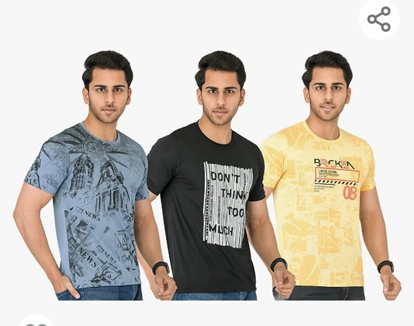 SHAUN Men T-Shirt (N704MT3_$P_Pack of 3)