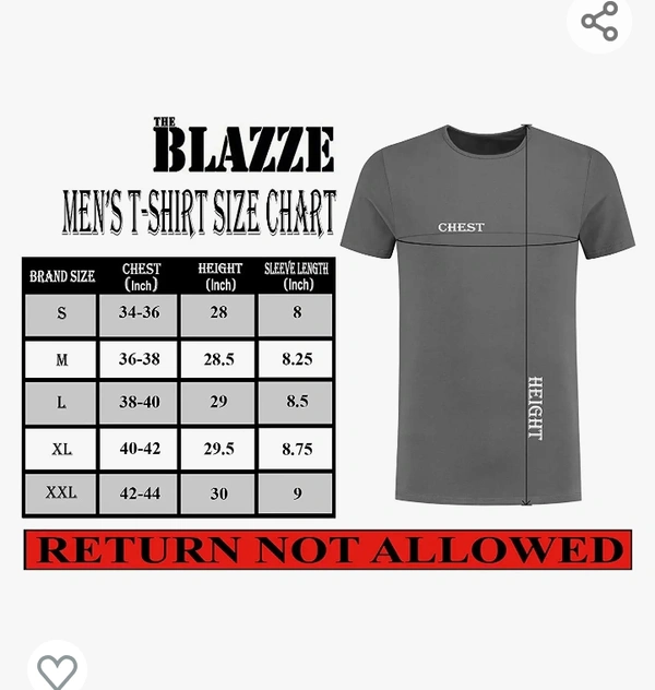 The Blaze THE BLAZZE 181920 Men's Basic Printed Cotton Regular T-Shirts for Men Combo