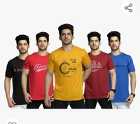 CUSTOMSCART Mens Tshirt Combo Pack of 4 Size L 100% Cotton 140Gsm Q1