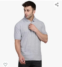 INKKR Men's Combo Polo Neck Cotton Blend Solid T-Shirt (Pack of 2)
