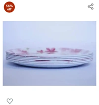 DRIZLING Melamine Round Premium Starter Floral Printed Dinner White Plates (Set of 6; Size:- 10Inches (Design17)56%off
