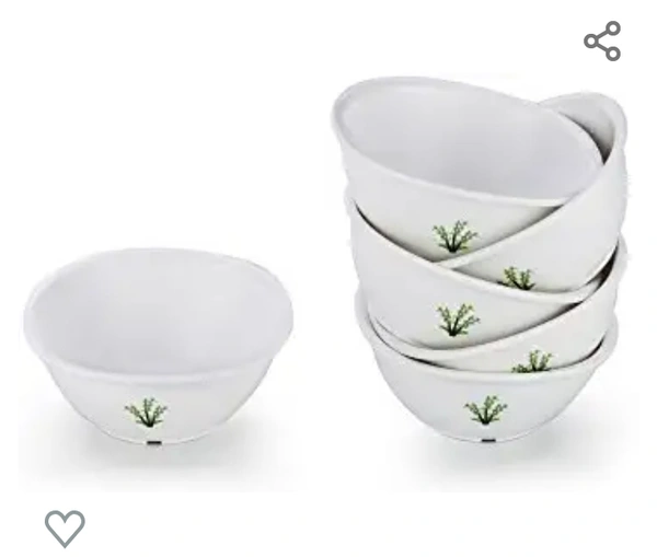 Signoraware Plastic Serving Bowl - 220 ml, Set of 6, WhiteAmazon'sChoicefor "small bowls set
